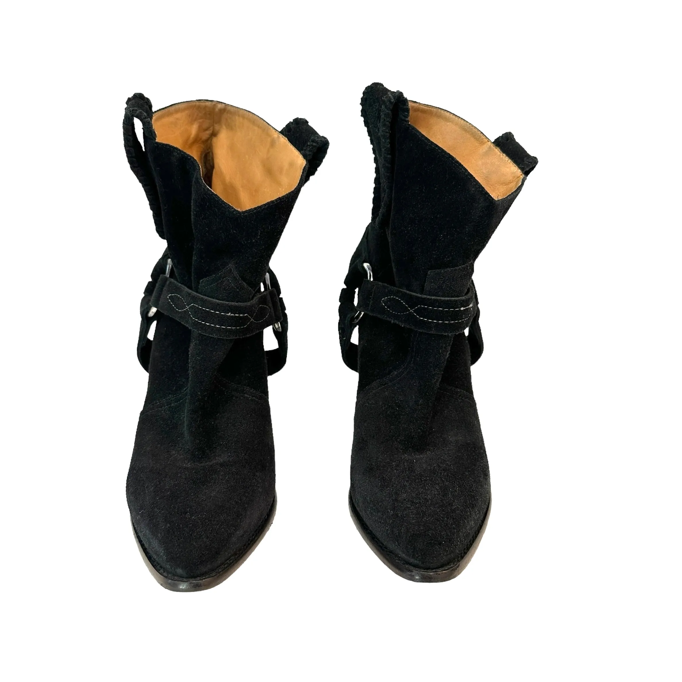 Black Suede Ankle Boots - 10