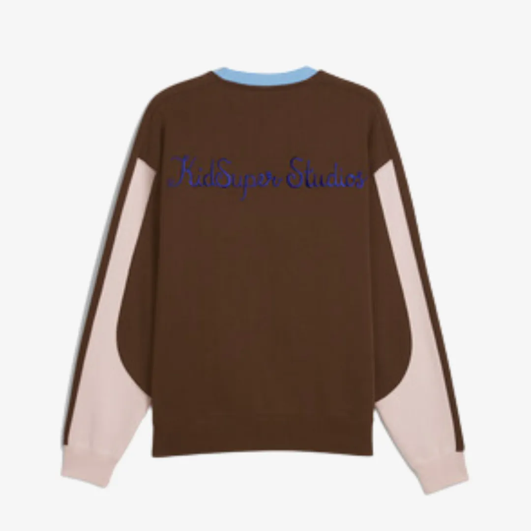 mens puma x kidsuper crewneck (espresso brown)